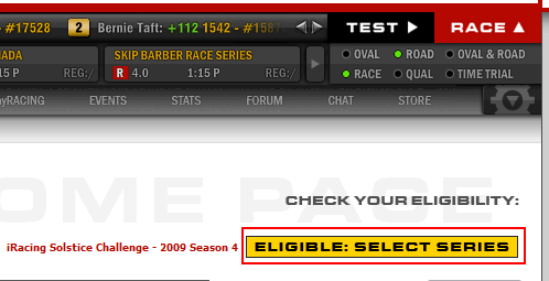 cliquer sur Eligible Select Serie