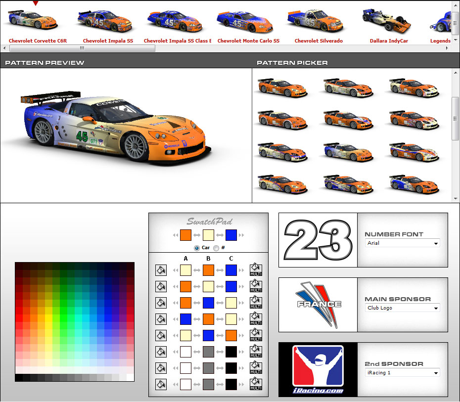 iRacing : Personnaliser ses voitures